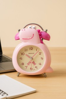Часы-будильник «Dino», pink
