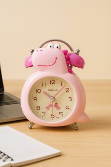 Часы-будильник «Dino», pink