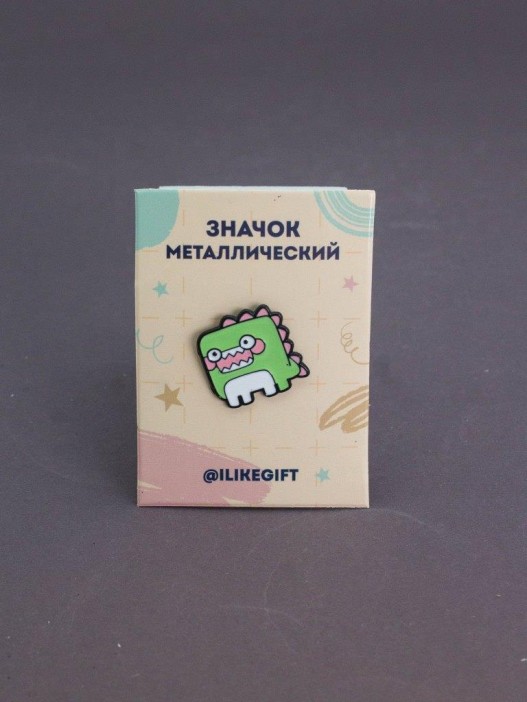 Значок металлический iLikeGift &quot;Quadrosaurus&quot; 