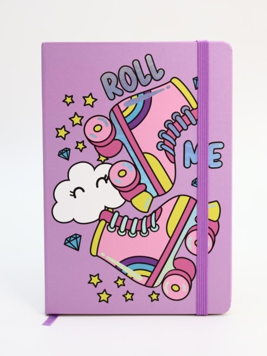 Блокнот (А5) &quot;Roll me&quot;, purple (14.5*21) 