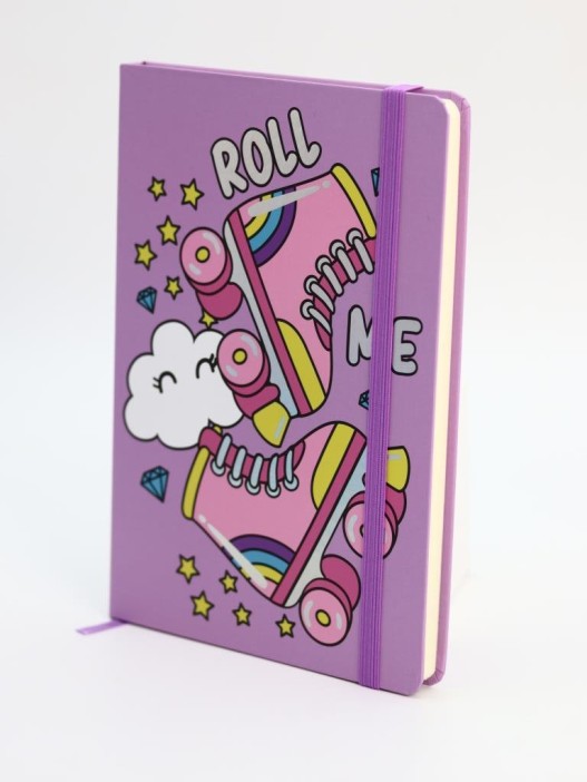 Блокнот (А5) &quot;Roll me&quot;, purple (14.5*21) 