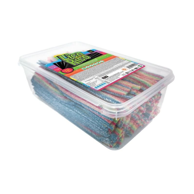 Набор жевательный мармелад ЛикоРико "Кислые ремешки Радуга" 100шт. 