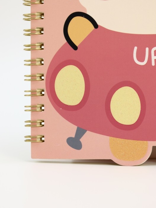 Блокнот на спирали (B6) &quot;Space friends&quot;,  yellow (13*18) 