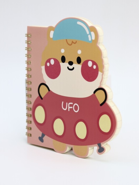 Блокнот на спирали (B6) &quot;Space friends&quot;,  yellow (13*18) 