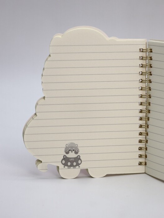 Блокнот на спирали (B6) &quot;Space friends&quot;,  yellow (13*18) 