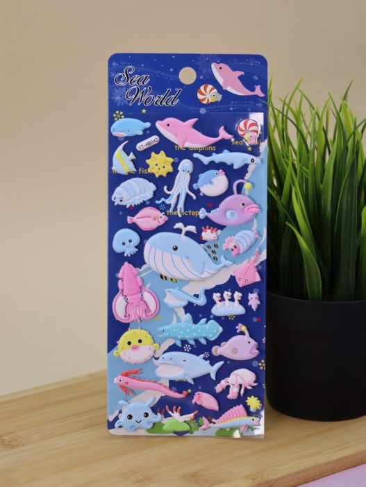 Наклейки объемные &quot;Underwater world&quot; (9*22,5 см) 