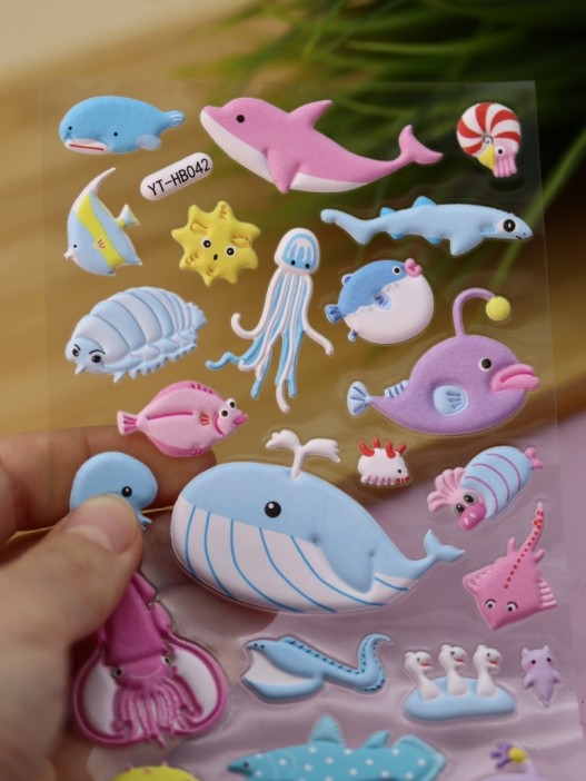 Наклейки объемные &quot;Underwater world&quot; (9*22,5 см) 