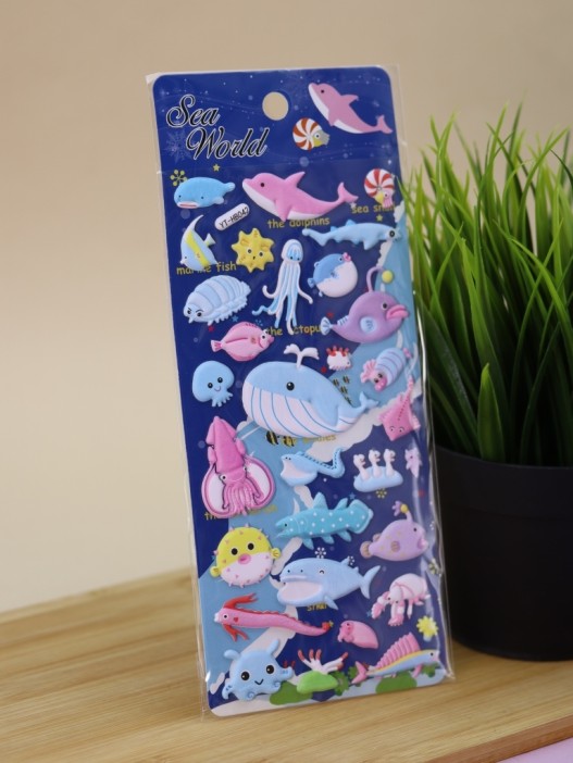 Наклейки объемные &quot;Underwater world&quot; (9*22,5 см) 