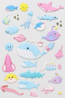 Наклейки объемные "Underwater world" (9*22,5 см)