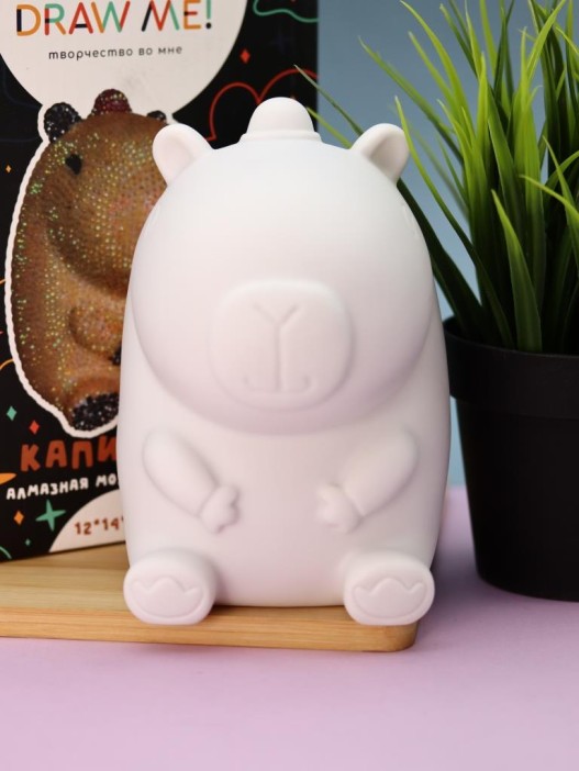 Алмазная мозаика на копилке Draw Me! «Capybara», (12*14*18 см) 