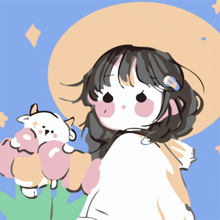 Картина по номерам на подрамнике Draw Me! «Girl in a hat», (20*20 см) 