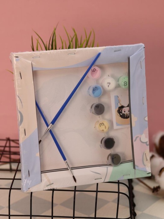 Картина по номерам на подрамнике Draw Me! «Girl in a hat», (20*20 см) 