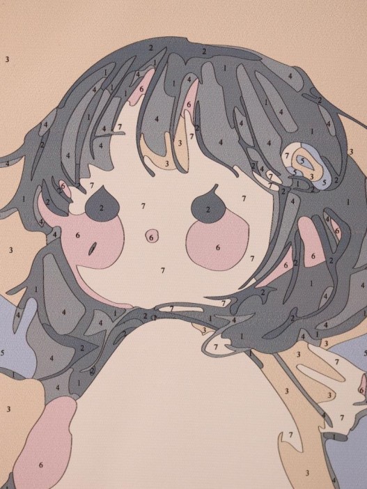 Картина по номерам на подрамнике Draw Me! «Girl in a hat», (20*20 см) 