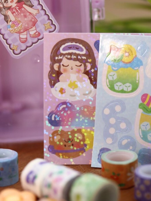 Канцелярский набор DIY в шкатулке &quot;Suitcase&quot;, purple, шоу-бокс 16 шт. 