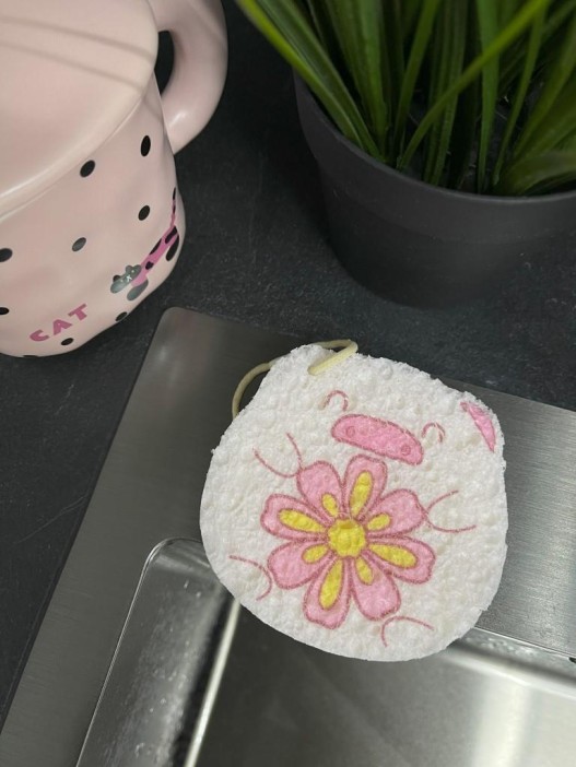 ЭКО губка для посуды &quot;Flowers pig&quot; 