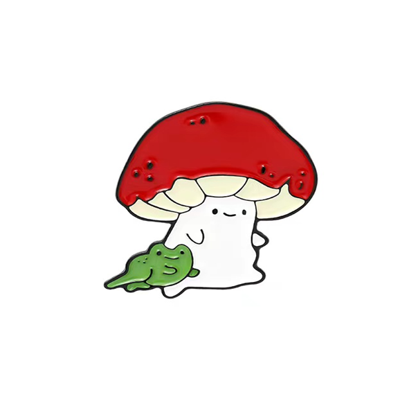Значок металлический iLikeGift "Mushroom and frog" 