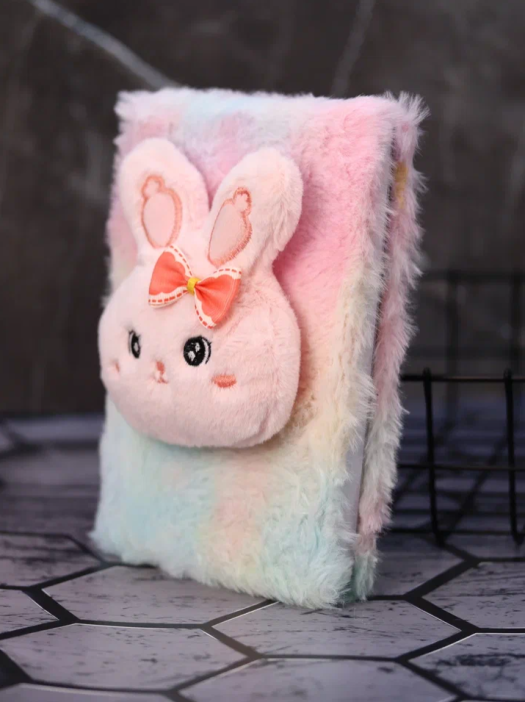 Блокнот плюшевый «Cute bunny» , 13х18 см, плотность 80 гр. 
