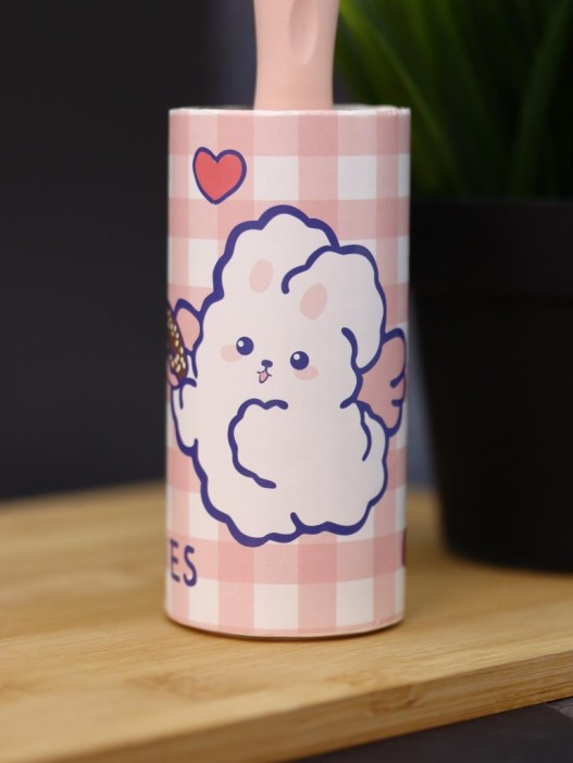 Ролик для чистки одежды &quot;Pink voluminous bear&quot;, 10 см*60 листов 