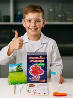 Набор для опытов Хрустальные пушистики "ЦВЕТОК"