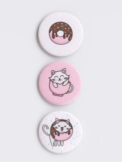 Набор значков 3 шт. iLikeGift "Sweet Cat"
