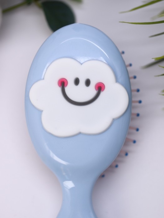 Расческа "Облачко с улыбкой", синяя 