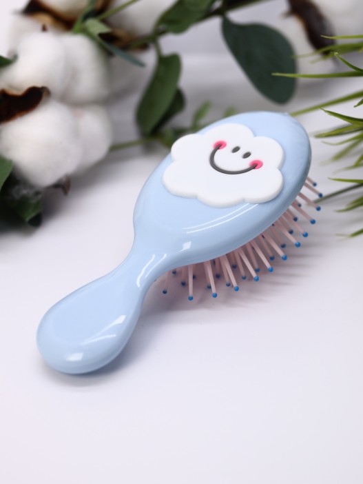 Расческа "Облачко с улыбкой", синяя 