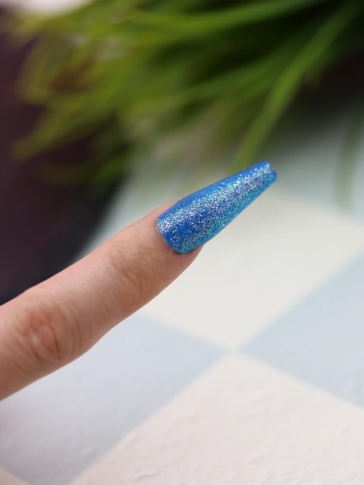 Накладные ногти GIRLY «Rubbing sea wave», 12 шт., с клеевыми пластинами 