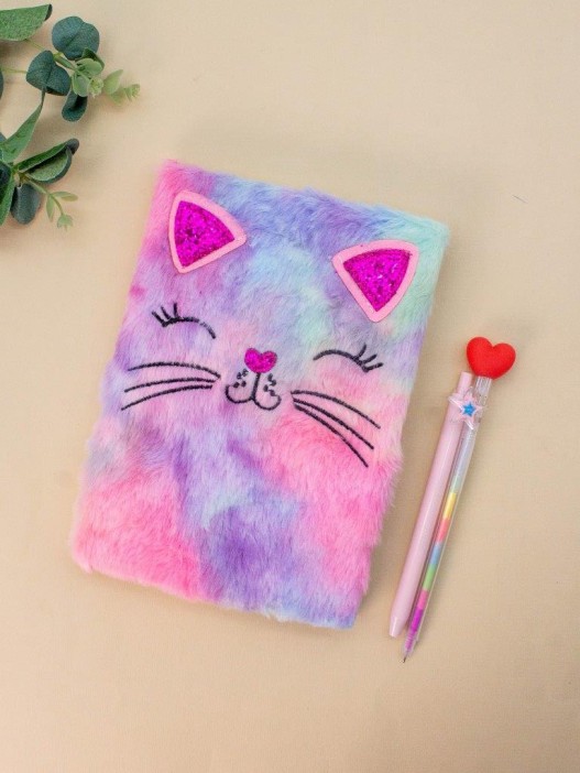 Блокнот плюшевый «Shiny cat», blue, 21,5х15 см, плотность 70 гр. 