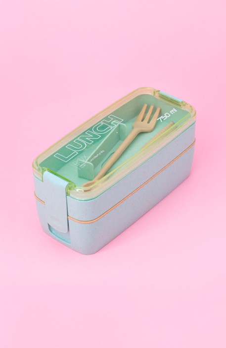 Ланчбокс &quot;Convenient&quot;, green, 2 яруса (750 мл) 