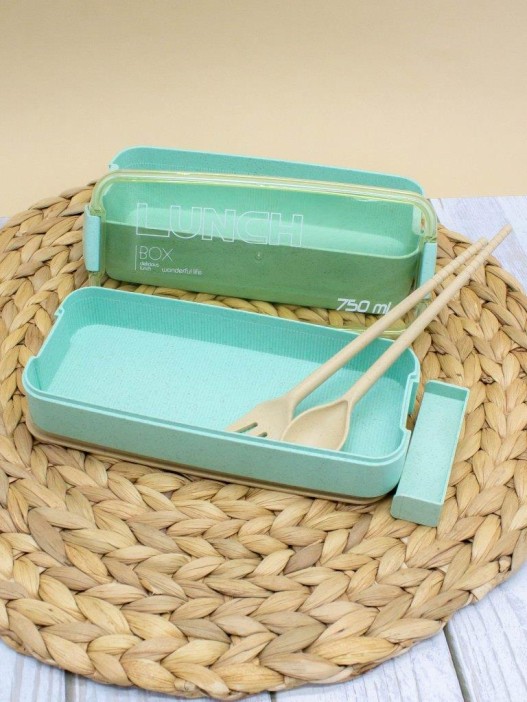 Ланчбокс &quot;Convenient&quot;, green, 2 яруса (750 мл) 