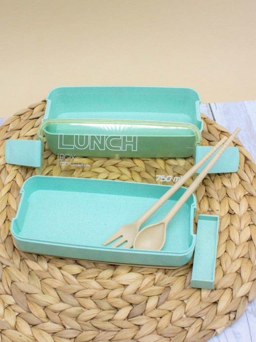 Ланчбокс &quot;Convenient&quot;, green, 2 яруса (750 мл) 