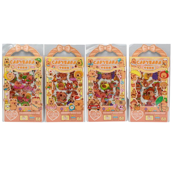 Наклейки лазерные &quot;Капибара&quot;, 22*11 см 