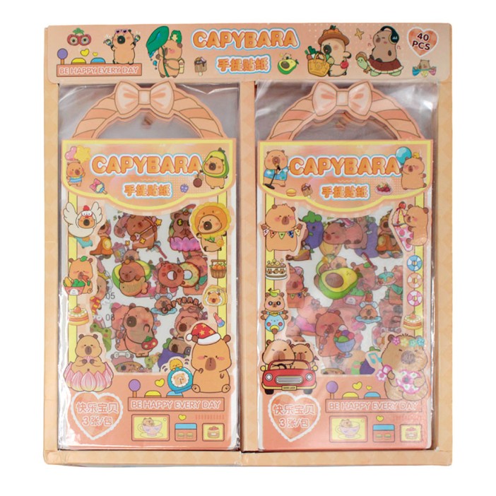 Наклейки лазерные &quot;Капибара&quot;, 22*11 см 