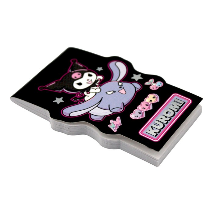 Блокнот фигурный А7 "Куроми-6", 40л, на скрепке, тиснение серебряной фольгой 