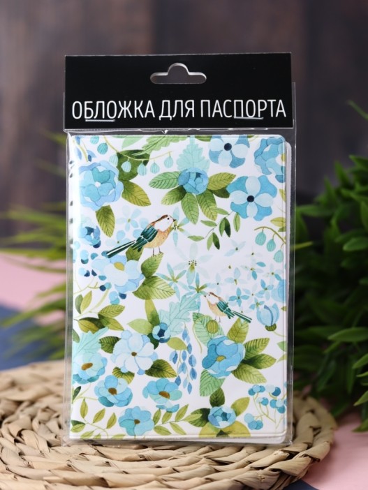 ОБЛОЖКА ДЛЯ ПАСПОРТА &quot;Pattern Blue&quot;, плотность 600 мкм 