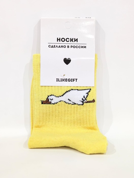 Носки «Sleeping goose», жёлтый, мужские/женские р. 35-40 