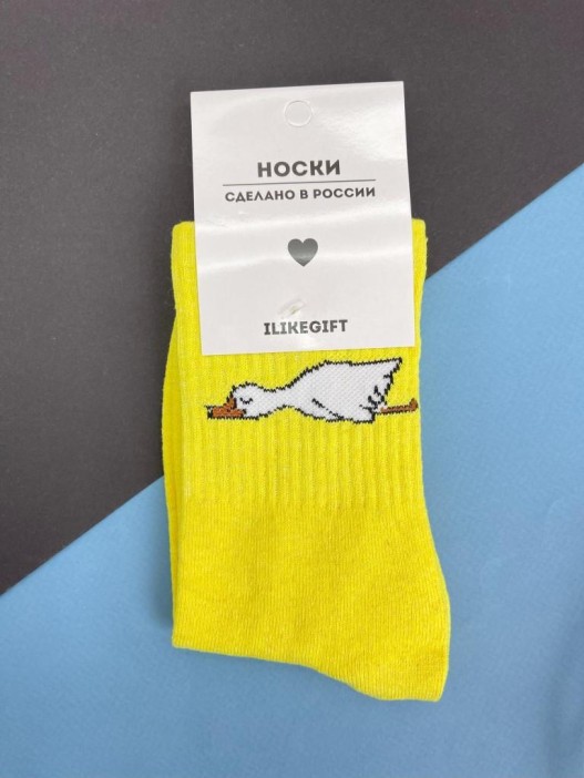Носки «Sleeping goose», жёлтый, мужские/женские р. 35-40 