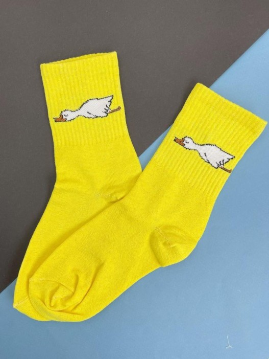Носки «Sleeping goose», жёлтый, мужские/женские р. 35-40 