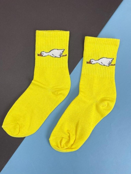Носки «Sleeping goose», жёлтый, мужские/женские р. 35-40 