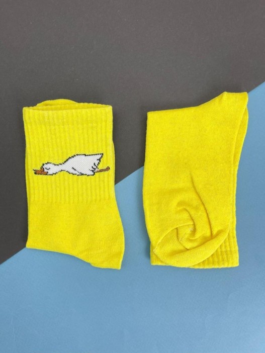 Носки «Sleeping goose», жёлтый, мужские/женские р. 35-40 