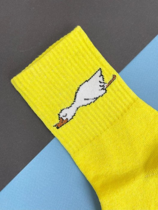 Носки «Sleeping goose», жёлтый, мужские/женские р. 35-40 