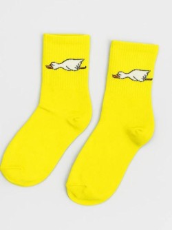 Носки «Sleeping goose», жёлтый, мужские/женские р. 35-40