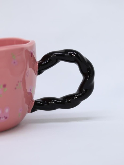 Кружка «Flowers and Rabbit», pink (400 ml) 