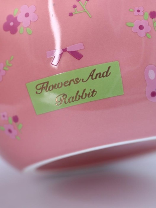 Кружка «Flowers and Rabbit», pink (400 ml) 