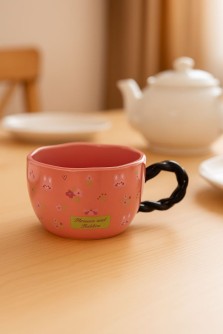 Кружка «Flowers and Rabbit», pink (400 ml)