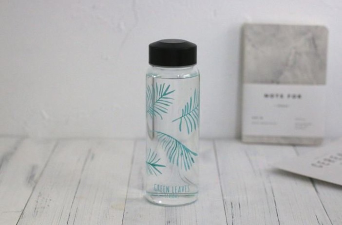 Бутылка "Green Leaves" light-blue 