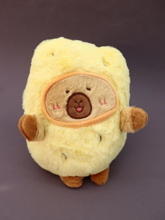 Мягкая игрушка &quot;Capybara fruit&quot;, yellow, 18 см 