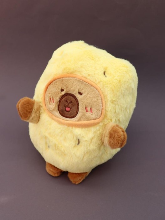 Мягкая игрушка &quot;Capybara fruit&quot;, yellow, 18 см 