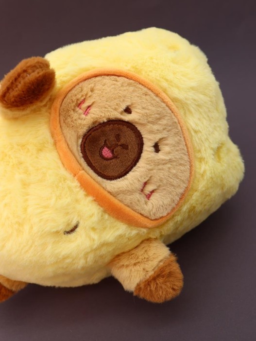 Мягкая игрушка &quot;Capybara fruit&quot;, yellow, 18 см 
