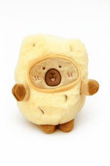 Мягкая игрушка "Capybara fruit", yellow, 18 см